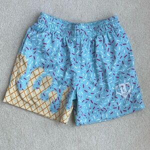 Blue and Yellow Kids Shorts
